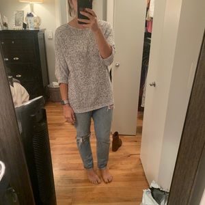 H&M black gray white sweater medium